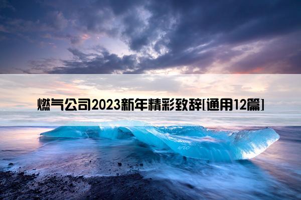 燃气公司2023新年精彩致辞[通用12篇]
